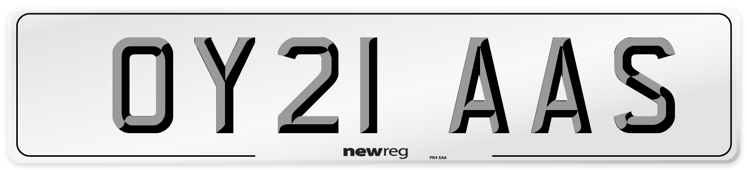 OY21 AAS Number Plate from New Reg